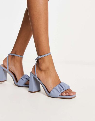 Halo - Sandales à talon mi-haut et détail froncé - Asos Design - Modalova