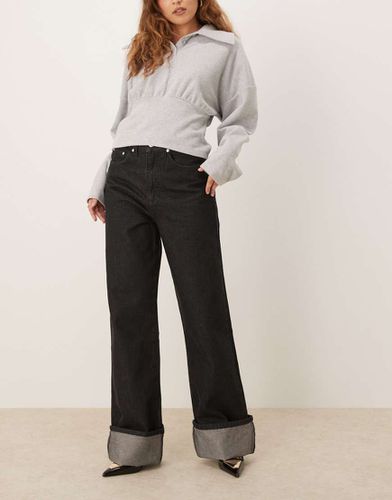 Jean à ourlet retroussé - délavé - Asos Design - Modalova