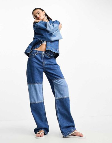 Jean baggy d'ensemble effet patchwork - Asos Design - Modalova