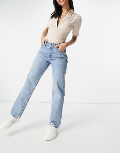 Jean droit à délavage clair - Asos Design - Modalova