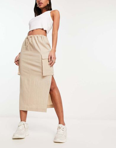 Jupe mi-longue cargo - Sable - Asos Design - Modalova