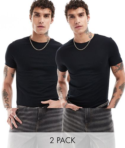 Lot de 2 t-shirts ras de cou moulants - Asos Design - Modalova