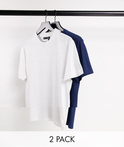 Lot de 2 t-shirts ras de cou - Blanc et noir - Asos Design - Modalova