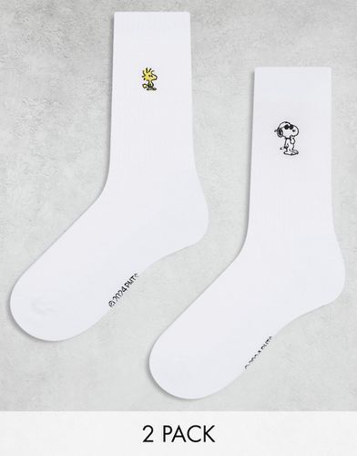 Lot de 2 paires de chaussettes avec motifs Snoopy brodés - Asos Design - Modalova