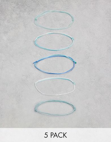 Lot de 5 bracelets style festival en corde - Asos Design - Modalova