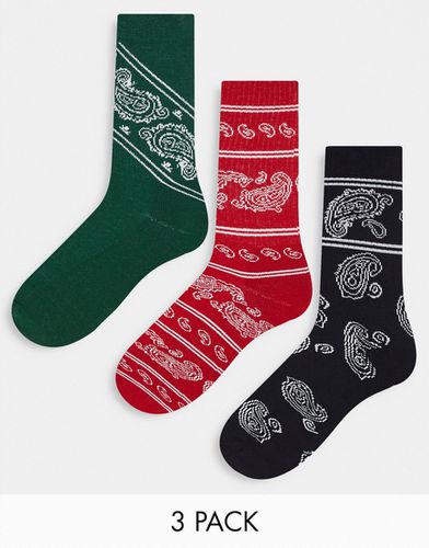 Lot de chaussettes de sport à imprimé bandana - Asos Design - Modalova