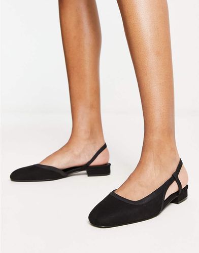 Latte - Ballerines à bout rond et bride arrière - Noir - Asos Design - Modalova