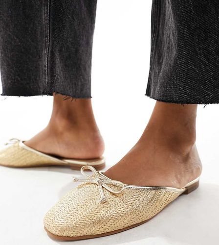 Lucia - Mules larges en raphia - Naturel - Asos Design - Modalova