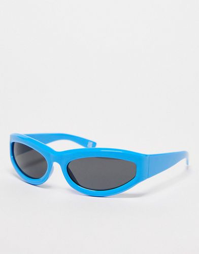 Lunettes de soleil masque enveloppantes et biseautées - Asos Design - Modalova