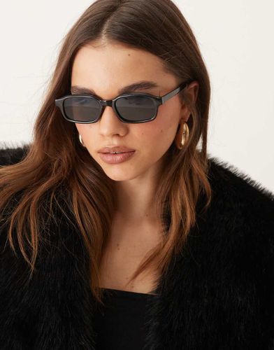 Lunettes de soleil à fine monture carrée - Asos Design - Modalova