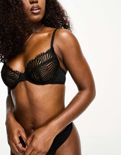 Lyra - Soutien-gorge en dentelle festonnée à armatures et broderies - Asos Design - Modalova