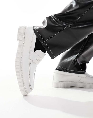 Mocassins en cuir avec semelle style creeper - Asos Design - Modalova