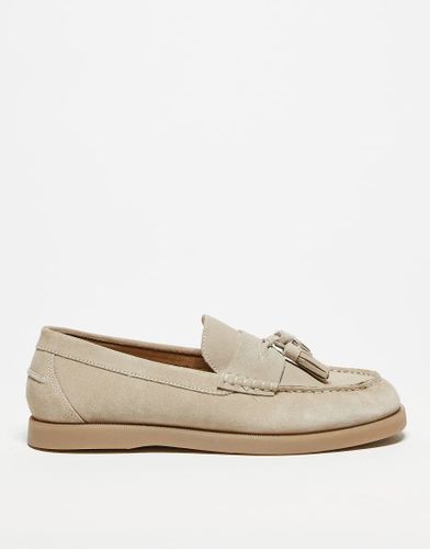 Mocassins en daim  pampilles - Taupe - Asos Design - Modalova