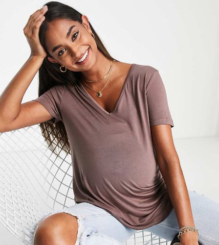 ASOS DESIGN Maternity - T-shirt à coupe décontractée et col V - Asos Maternity - Modalova