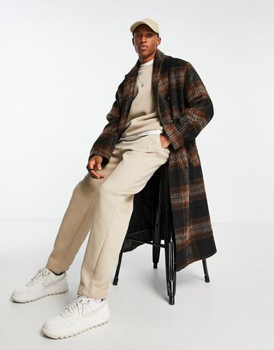 Manteau oversize aspect laine à carreaux - et marron - Asos Design - Modalova