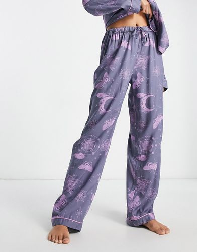 Mix & Match - Pantalon de pyjama en modal à motif astrologie - Asos Design - Modalova