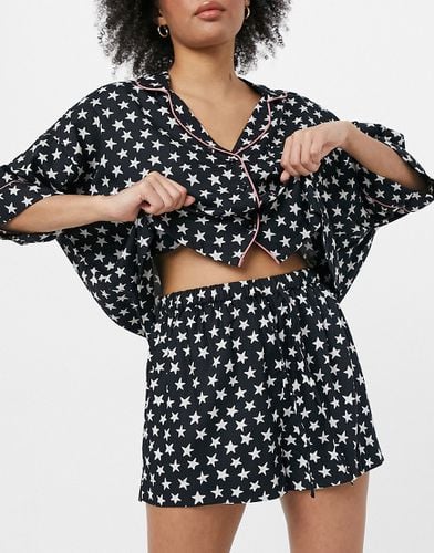 Mix & Match - Short de pyjama 100 % modal à imprimé étoile - et blanc - ASOS DESIGN - Modalova