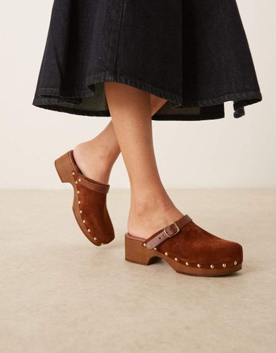 Miles - Sabots clouts  bout ferm en daim - Fauve - Asos Design - Modalova