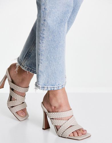 Nuclear - Mules à talon haut et brides tressées - cassé - Asos Design - Modalova