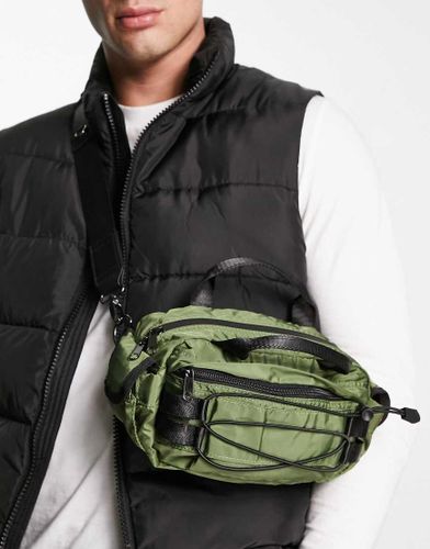 Sac bandoulière en nylon avec détails techniques noirs - Kaki - KHAKI - Asos Design - Modalova