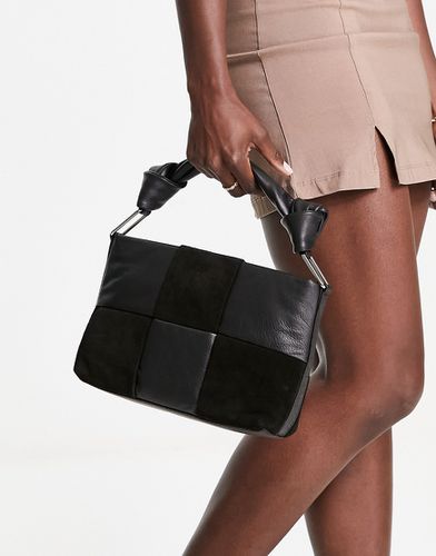 Sac en cuir et daim effet tissé avec bandoulière amovible et poignée supérieure nouée - Asos Design - Modalova