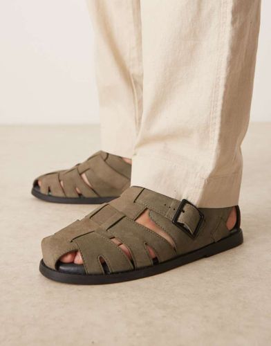 Sandales style pcheur en daim - Kaki - Asos Design - Modalova