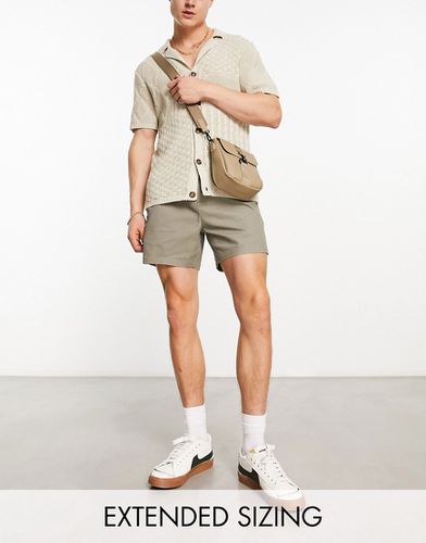 Short chino court coupe slim - Kaki - Asos Design - Modalova