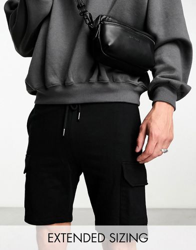 Short en jersey à poches cargo - Noir - Asos Design - Modalova