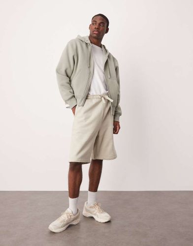 Short oversize en tissu pais 400 g/m - Beige clair - Asos Design - Modalova