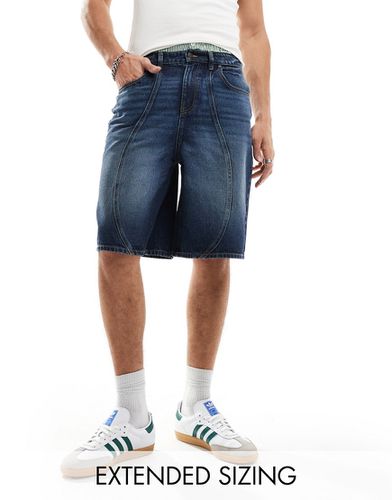 Short long en jean à empiècements - moyen - Asos Design - Modalova