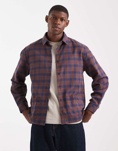 Surchemise avec poches - Marron  carreaux - Asos Design - Modalova