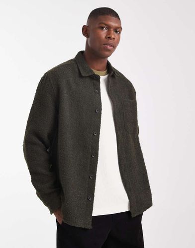 Surchemise en boucl - Kaki - Asos Design - Modalova
