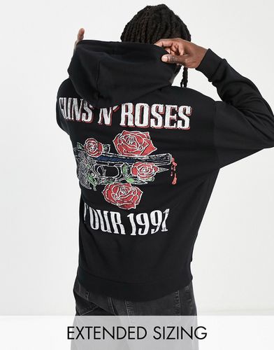 Sweat à capuche oversize avec imprimé Guns N' Roses - Asos Design - Modalova