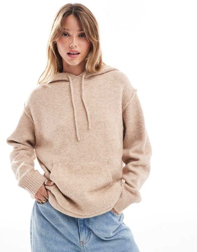 Sweat à capuche oversize en maille - Taupe - Asos Design - Modalova