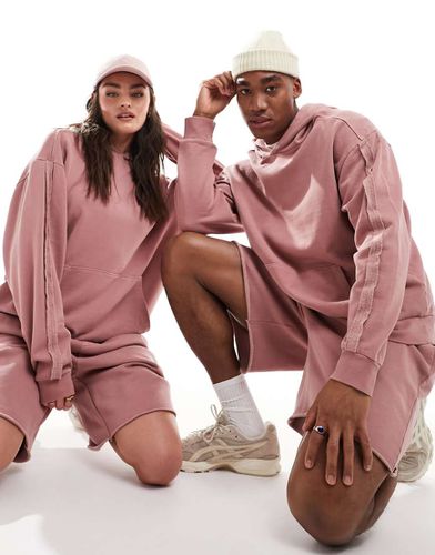 Sweat à capuche oversize unisexe avec coutures - délavé - Asos Design - Modalova