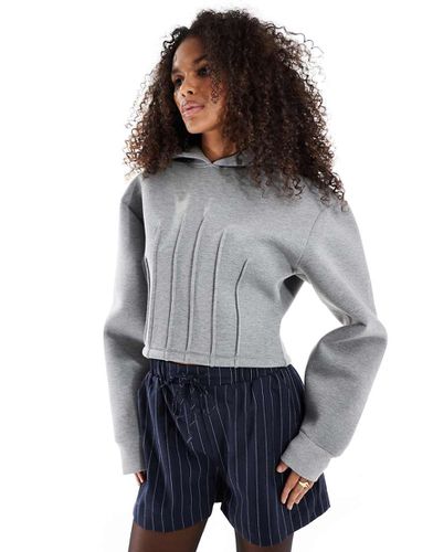 Sweat à capuche en néoprène avec taille style corset et surpiqûres - chiné - Asos Design - Modalova