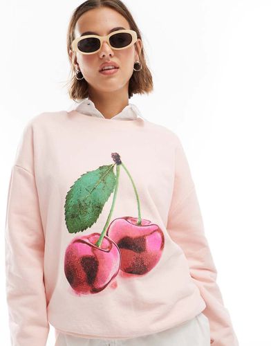 Sweat oversize avec imprimé cerises - pastel - Asos Design - Modalova