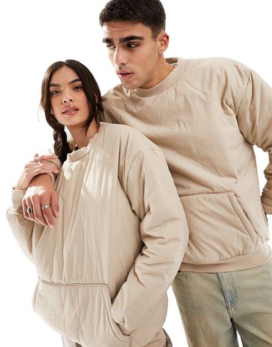 Sweat unisexe oversize avec détail en nylon - Beige - Asos Design - Modalova