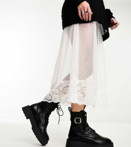 Pointure large - Alix - Bottines chunky à lacets - Asos Design - Modalova