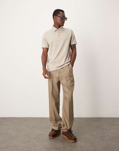 Polo en tissu épais de qualité supérieure 300 g/m² - Taupe - Asos Design - Modalova