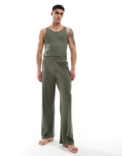 Pantalon confort côtelé - foncé - Asos Design - Modalova