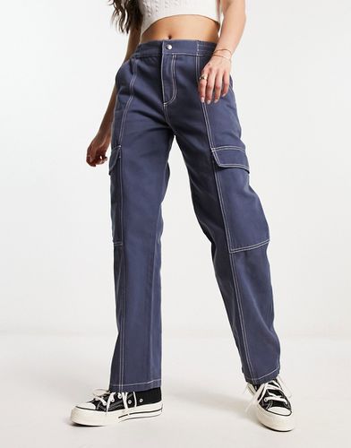 Pantalon cargo à coutures contrastantes - Asos Design - Modalova