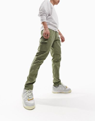 Pantalon cargo fuselé avec poches 3D - sauge - Asos Design - Modalova
