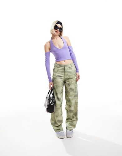 Pantalon cargo oversize à imprimé camouflage flouté - Asos Design - Modalova