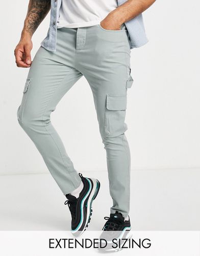 Pantalon cargo skinny - Kaki délavé - Asos Design - Modalova