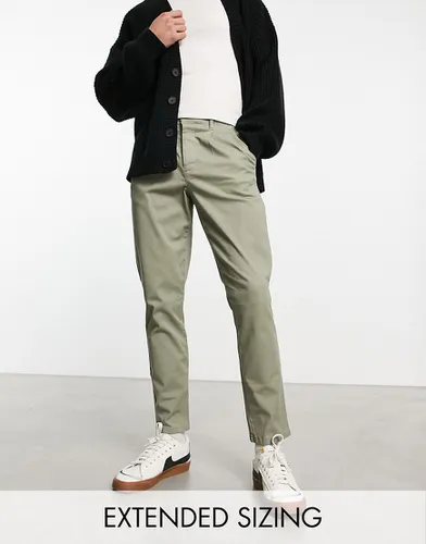 Pantalon chino cigarette à plis - clair - Asos Design - Modalova