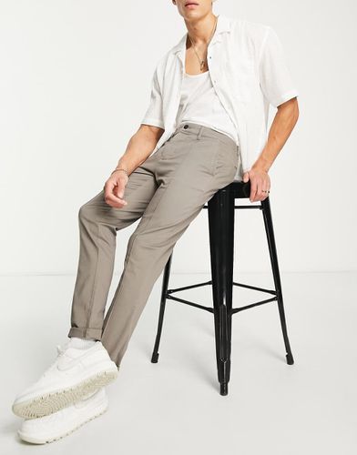 Pantalon chino ajusté - Beige foncé - Asos Design - Modalova