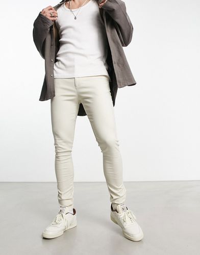 Pantalon chino effet seconde peau - Beige - Asos Design - Modalova
