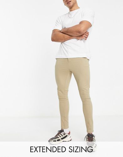 Pantalon chino effet seconde peau - Kaki clair - Asos Design - Modalova