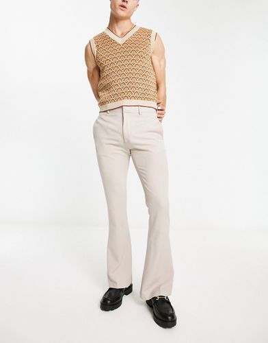 Pantalon ajusté évasé habillé - Taupe - Asos Design - Modalova